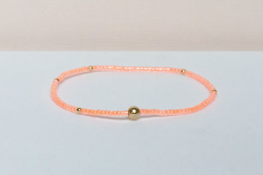 Neon Punchy Peach Bracelet