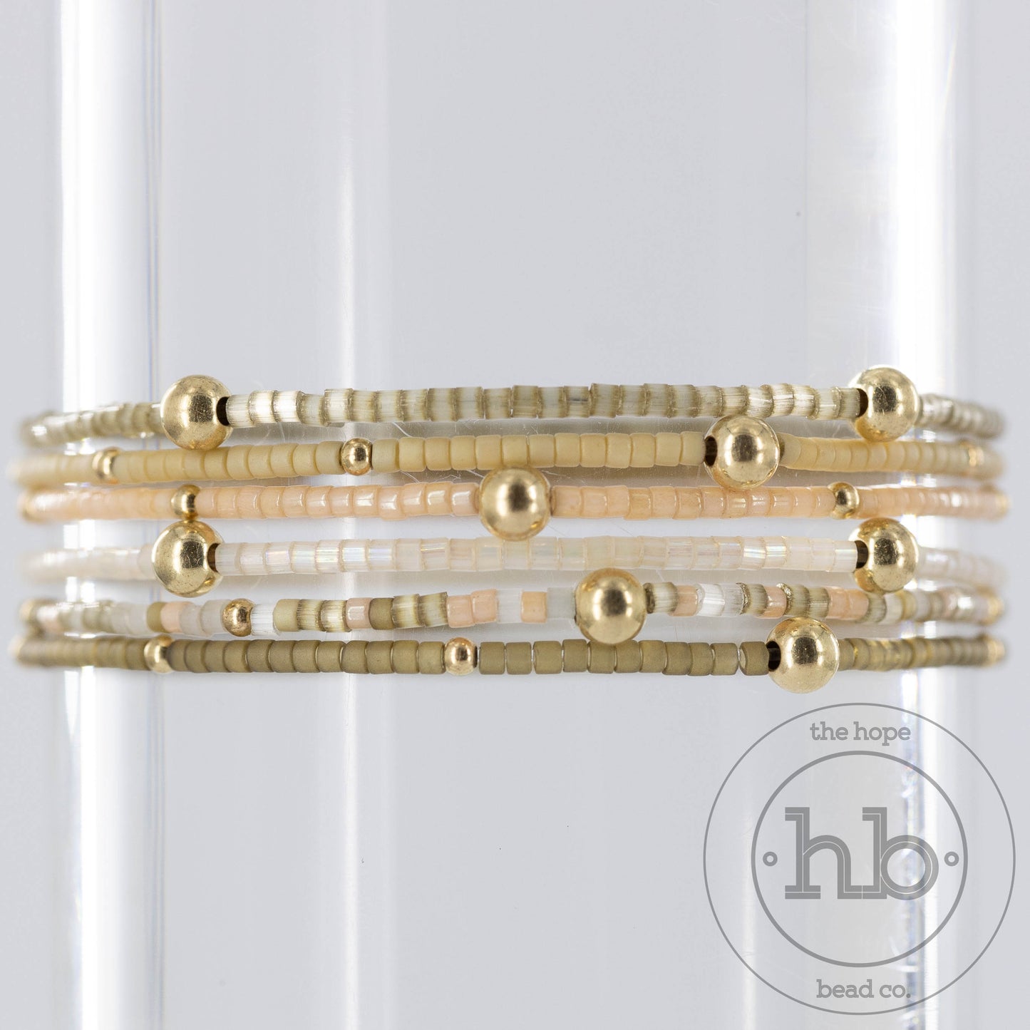 Natural Glam Pinky Peach Bracelet